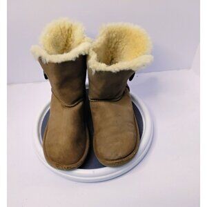 UGG Australia Womens Tan Sheepskin Lined Short Boots US Size 6